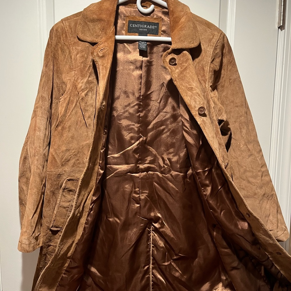Centigrade Tan Suede Coat - Picture 3 of 3